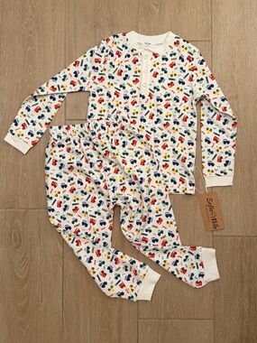 Sophia Mila organic cotton pajama set-trucks-size 2-3T